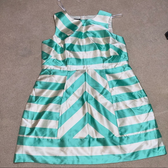 Ivy & Blu Stripe Taffeta Fit & Flare Dress - Picture 7 of 7